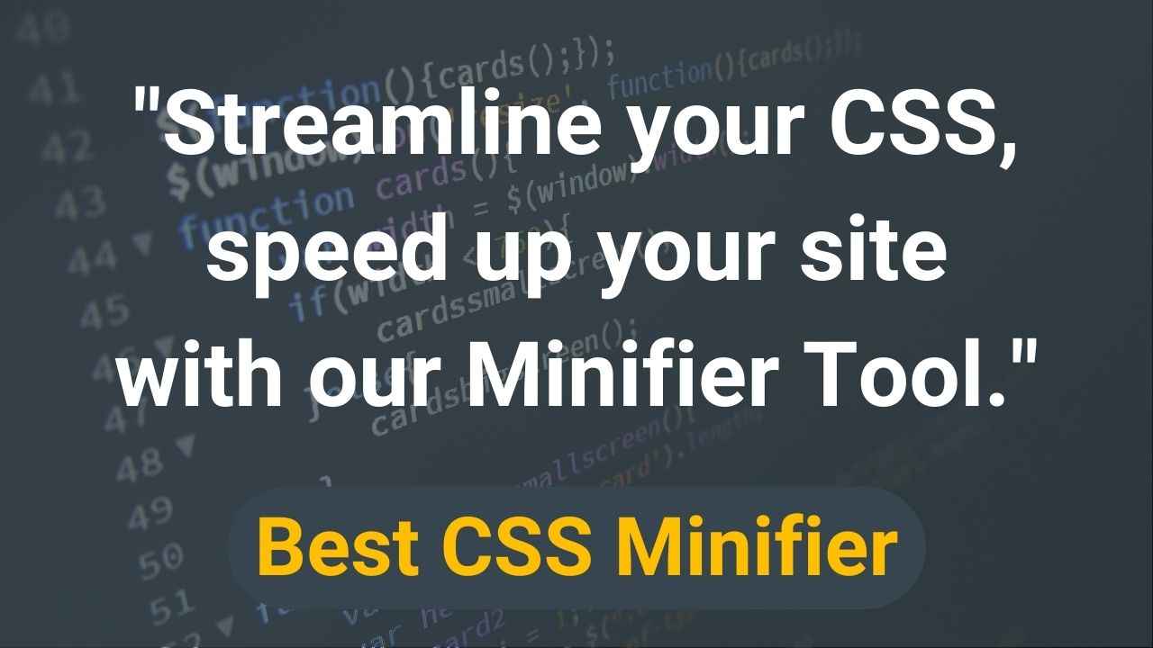 CSS Minify Online